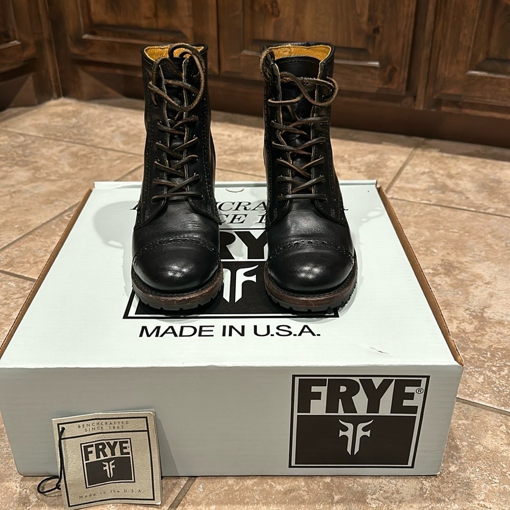 Frye Sabrina Brogue Short Boots